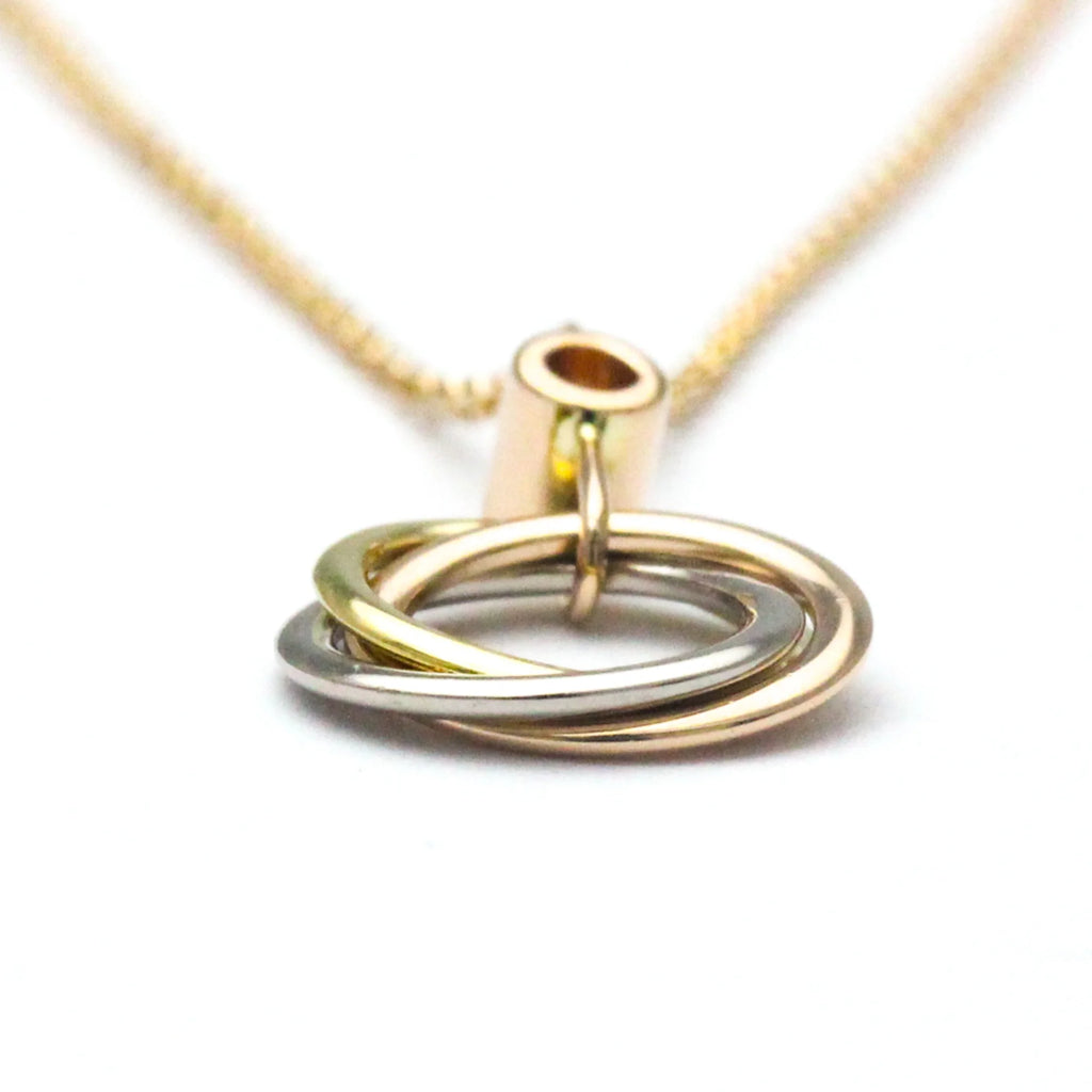 18K Pink White Yellow Gold Diamond Pendant Necklace P3174