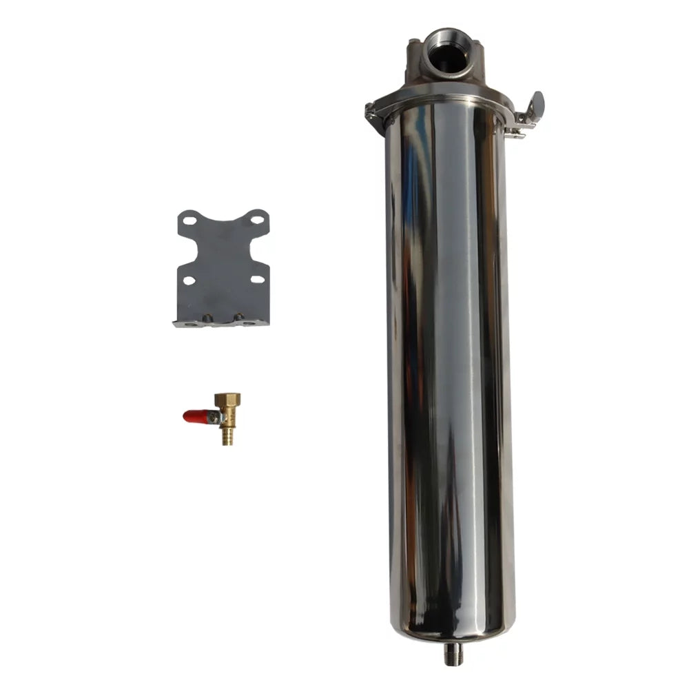 INTSUPERMAI Filter Housing for 20" Filter 1.5" NPT Water Filter for Whole House Water Purification 304 Stainless Steel
