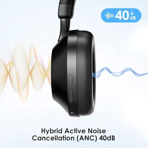 Noise Cancelling Over Ear Bluetooth Headphones, 40H Playtime, Foldable F53513