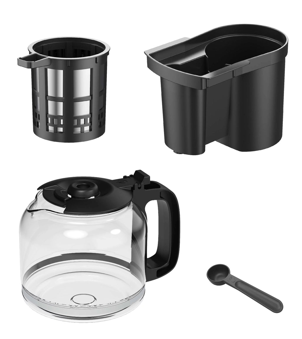 12-Cup Coffee Maker with Integrated Grinder, Black L858