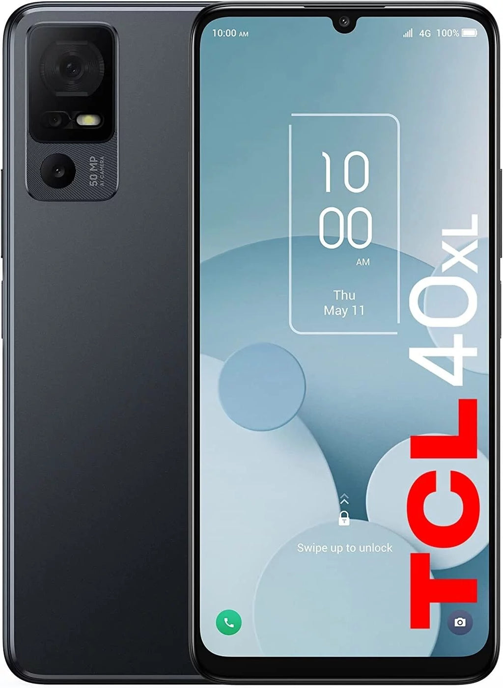TCL 40XL Unlocked Cell Phone 6GB + 256GB, 6.75" 90Hz Display Mobile Phone, Smartphone Android 13, 50MP AI Camera, 5000 mAh, 4G LTE, U.S. Version, Dark Gray