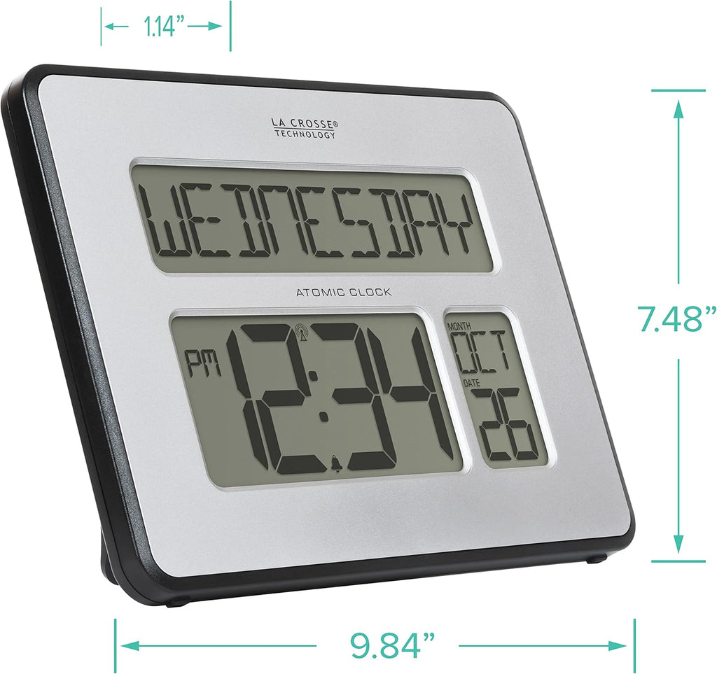 Atomic Full Calendar Clock with Extra Large Digits Z665390