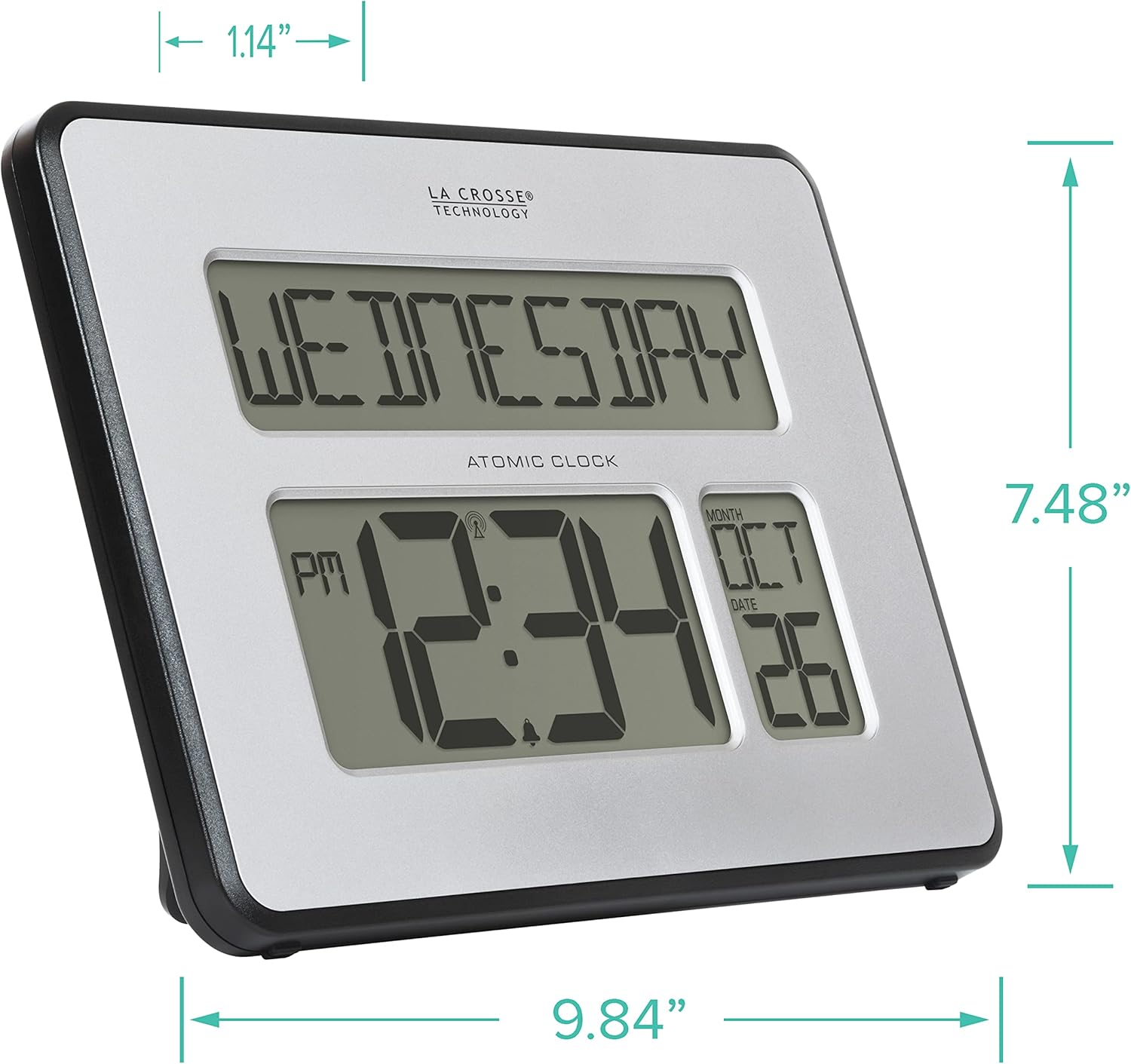 Atomic Full Calendar Clock with Extra Large Digits Z665390