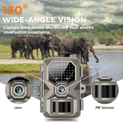 4K 48MP Trail Camera with Night Vision and Motion Activation I8624
