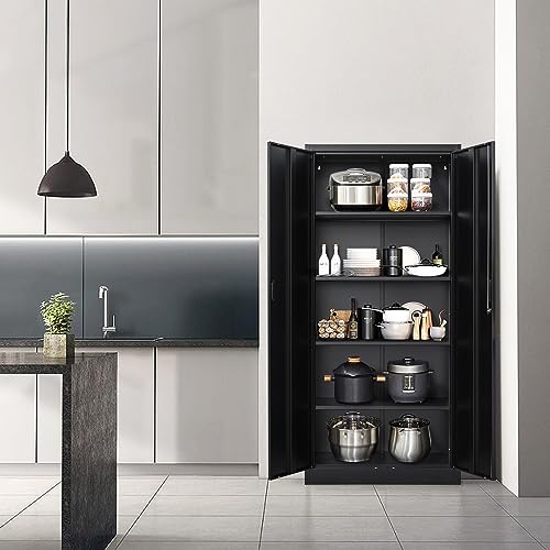 Metal Storage Cabinet with Adjustable Shelves, White M995185