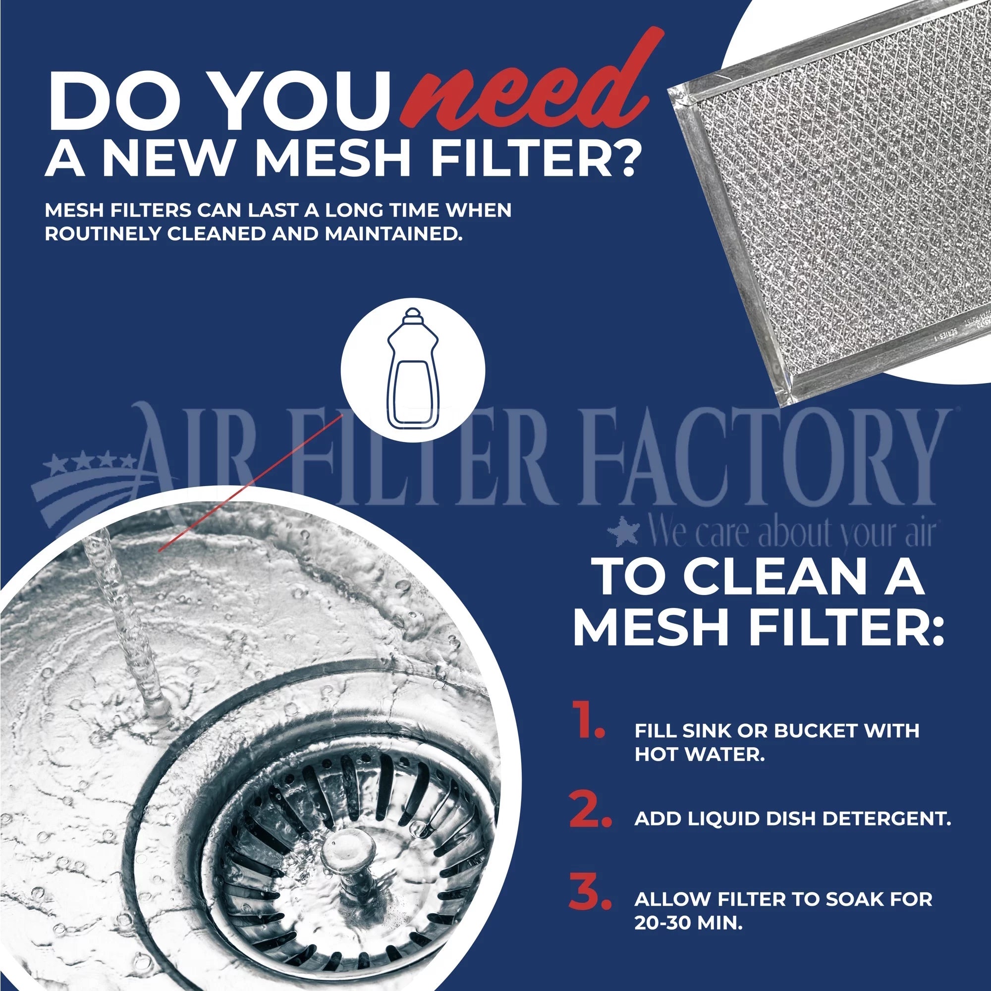 (2 Pack) Range Hood Aluminum Mesh Grease Filters U84689