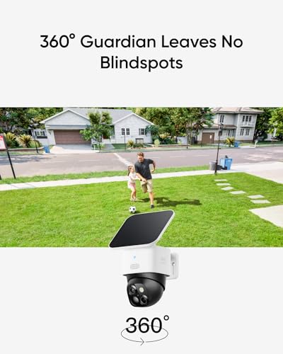 Solar Security Camera Wireless Outdoor, 360° Pan & Tilt, No Monthly Fee Z57534