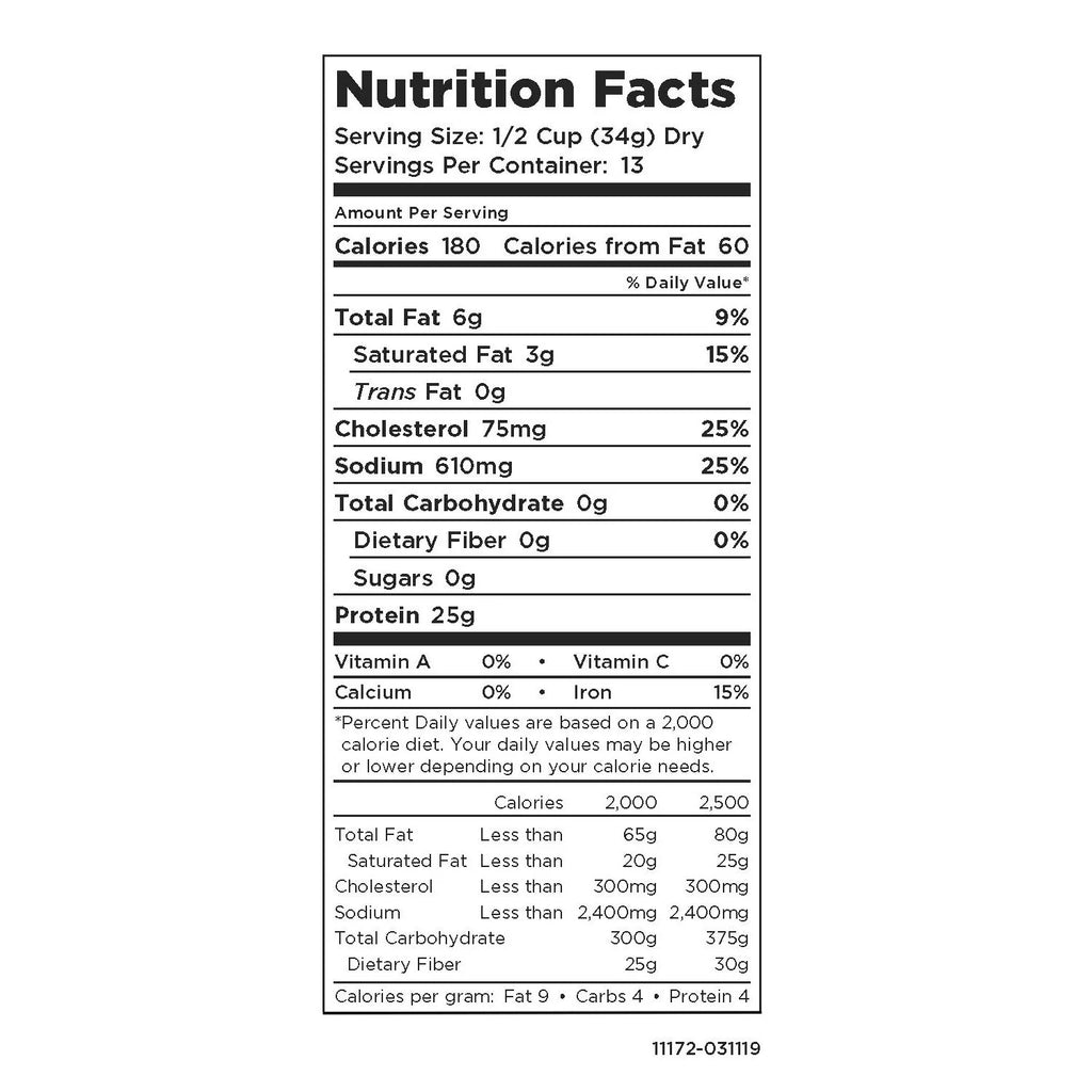Freeze-Dried Beef Chunks, 16 oz G57323