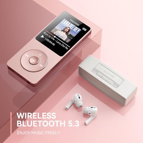 MP3 Player with Bluetooth 5.3, 1.8 Inch Screen, FM Radio, Voice Recorder O744186