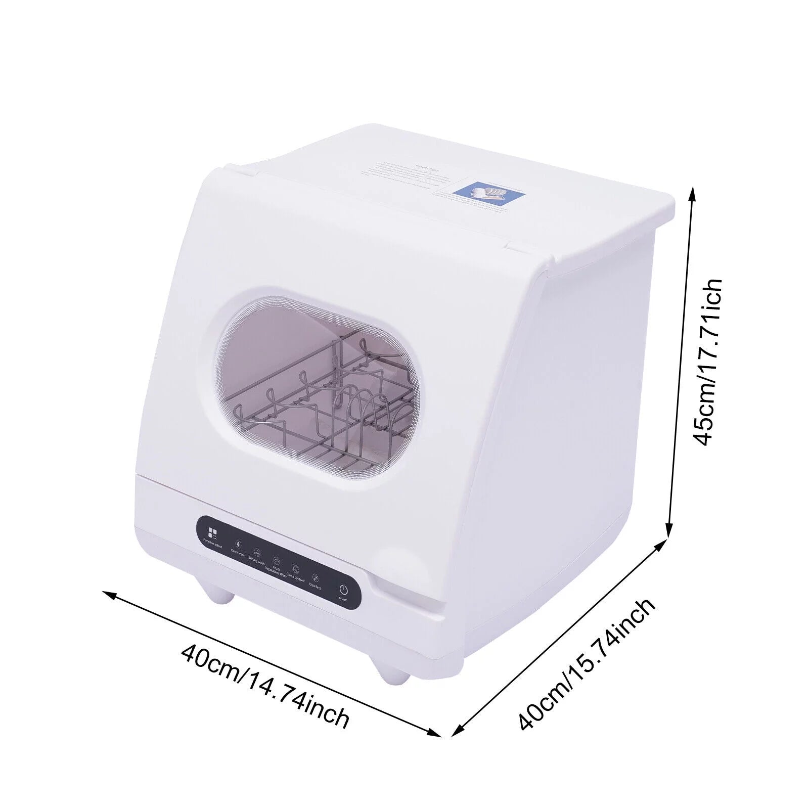 Portable Countertop Dishwasher, Compact 5 Programs Q383