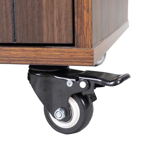 Farmhouse Kitchen Island with Drop Leaf, Barn Door and Power Outlet C3058