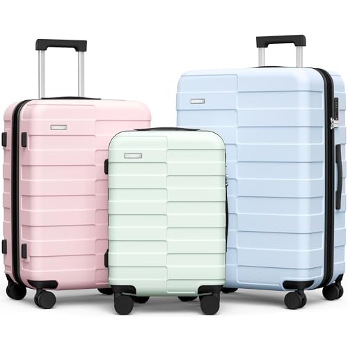 3 Piece Hardside Expandable Luggage Set with TSA Lock Spinner Wheels L24758