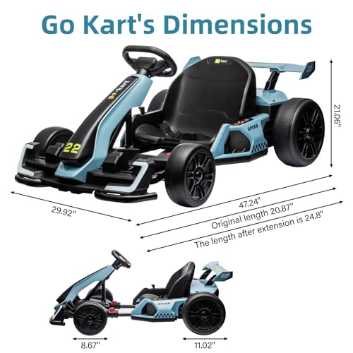 24V Electric Drift Go Kart for Kids with 300W Motor B642485