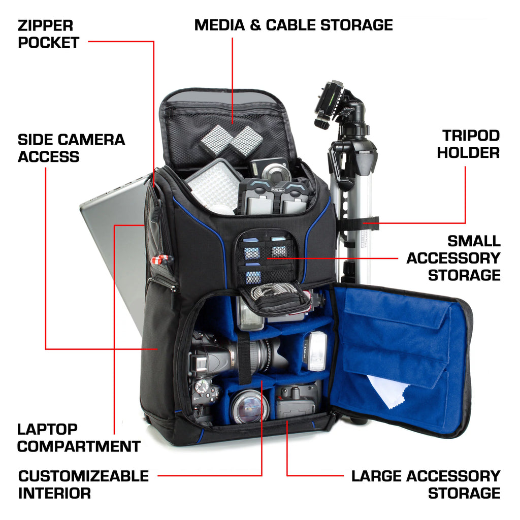 DSLR Camera Backpack with Tripod Holder and Laptop Compartment V6376