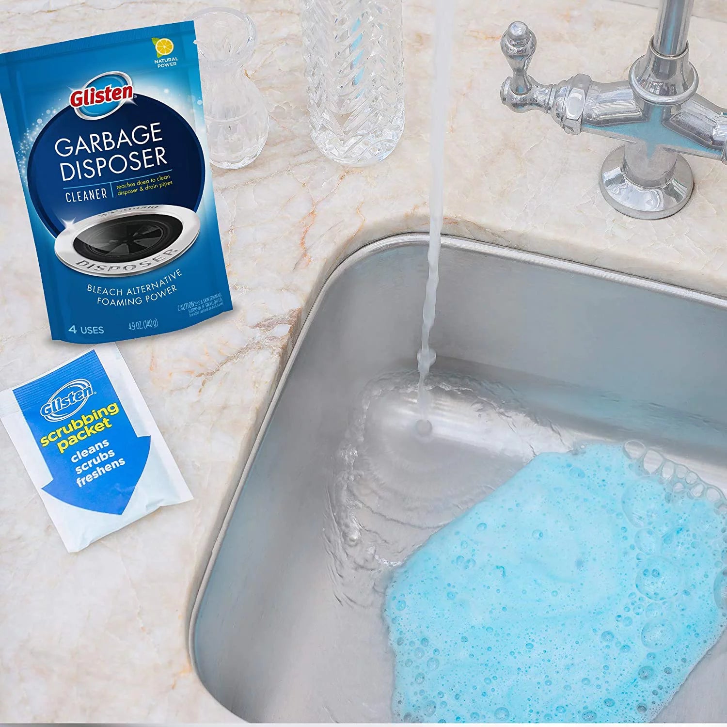 Garbage Disposal Cleaner and Odor Eliminator, Lemon Scent, Pack of 6 D7904