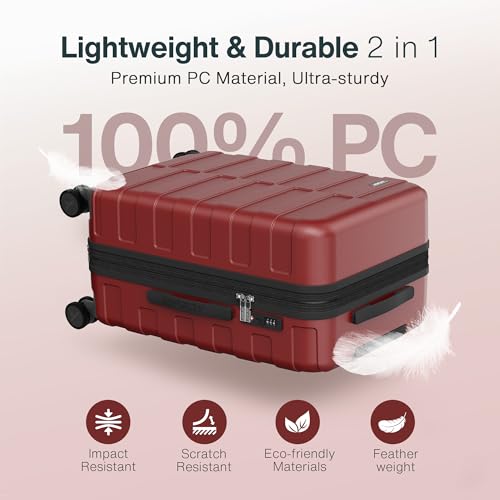 3 Piece Hardside Expandable Luggage Set with TSA Lock Spinner Wheels L24758