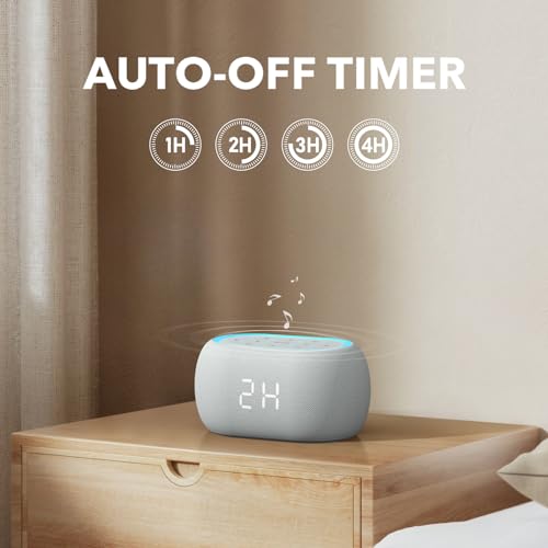 White Noise Sound Machine Alarm Clock with Bluetooth Speaker G270
