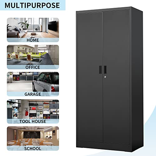 Metal Storage Cabinet with Adjustable Shelves, White M995185