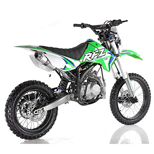 125cc Gas Dirt Pitbike with Headlight, Black Q764383