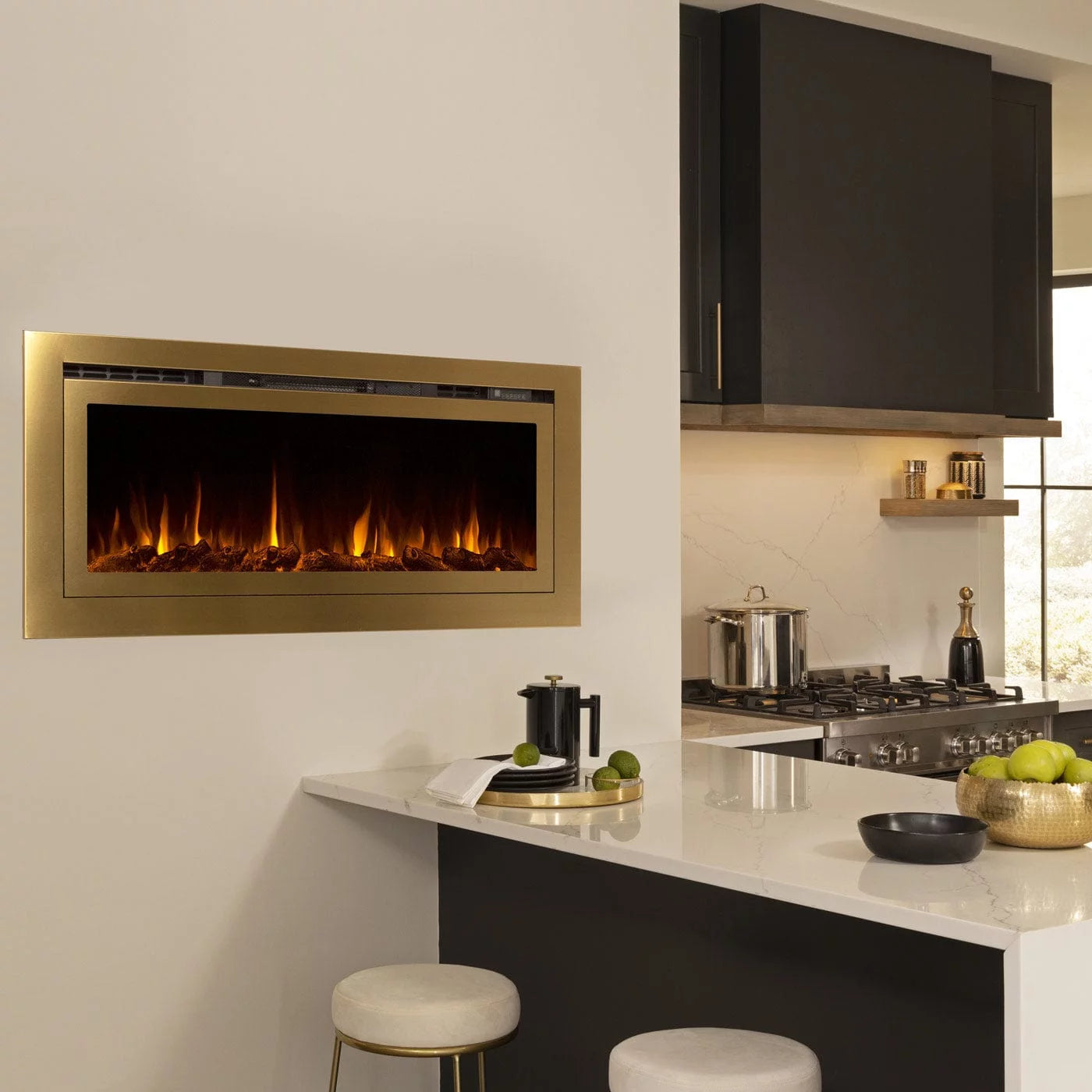 Recessed Smart Electric Fireplace 60 Inch E54384