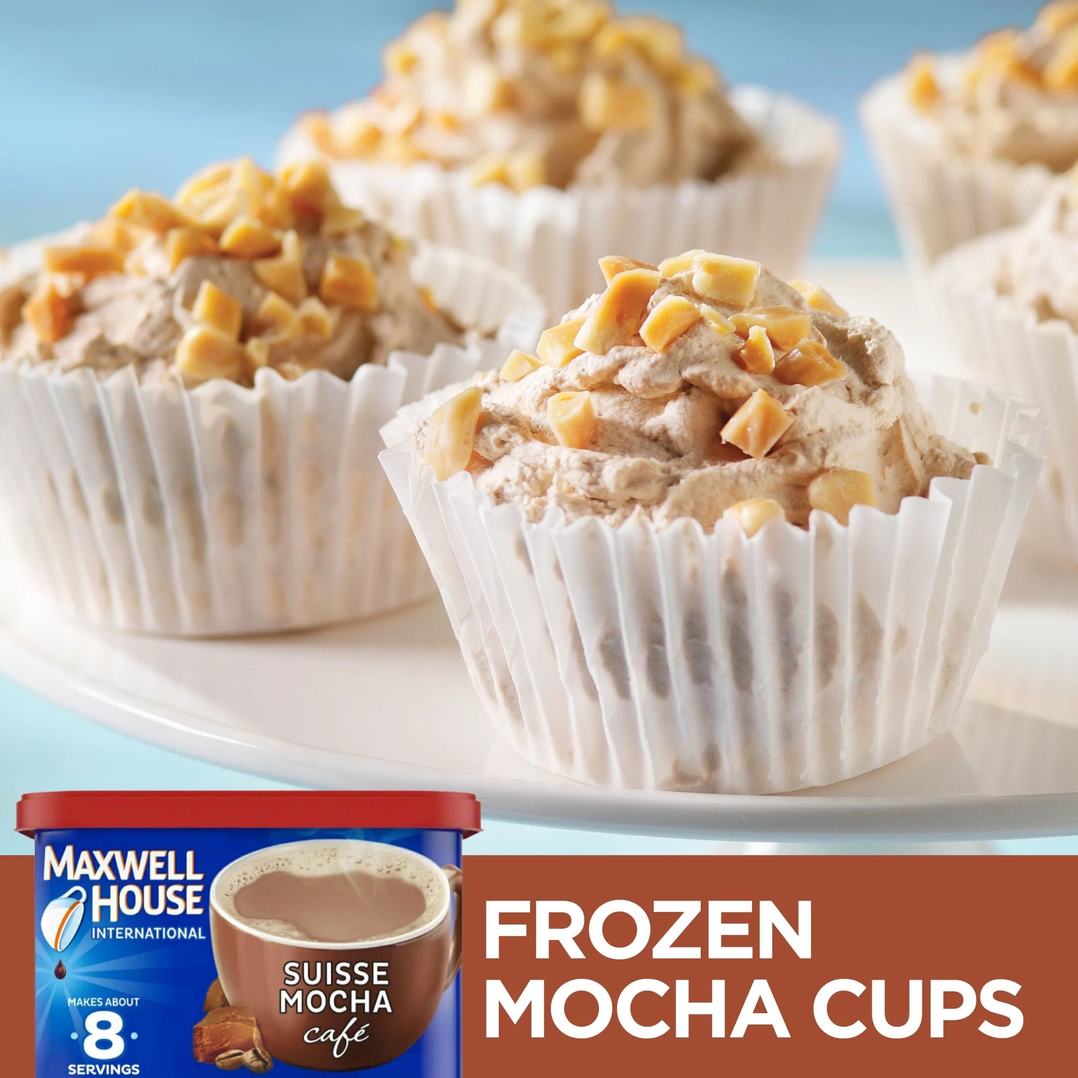 Caffeine-Free Suisse Mocha Instant Coffee, 8 Servings, Pack of 2 V207696