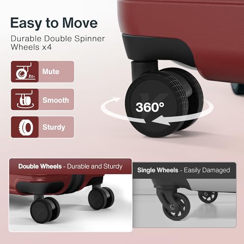 3 Piece Hardside Expandable Luggage Set with TSA Lock Spinner Wheels L24758