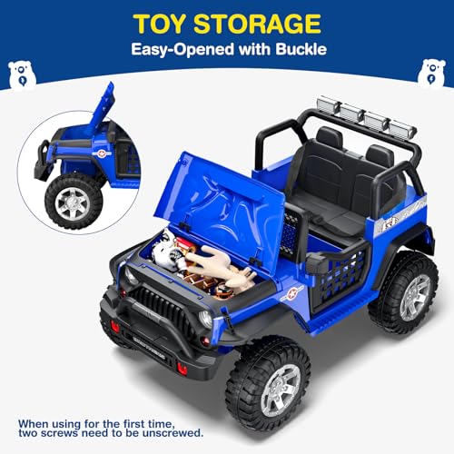 12V Kids Electric Ride On Car with Remote Control, Bluetooth Speaker, LED Lights Z308
