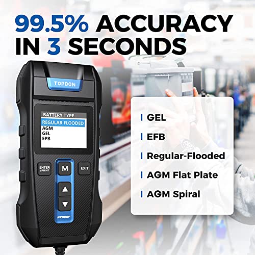 Car Battery Tester 12V 24V 100-2000CCA with Built-in Printer D5433