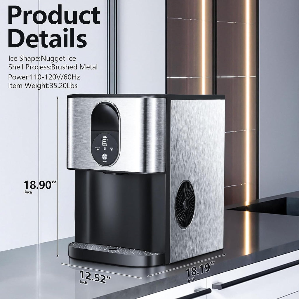 Countertop Nugget Ice Maker with Self-Cleaning R1337