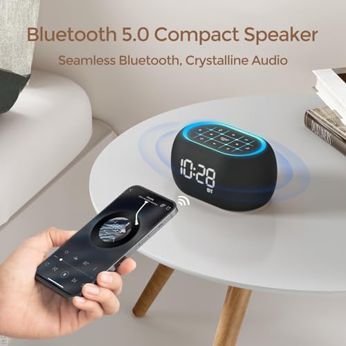 White Noise Sound Machine Alarm Clock with Bluetooth Speaker G270