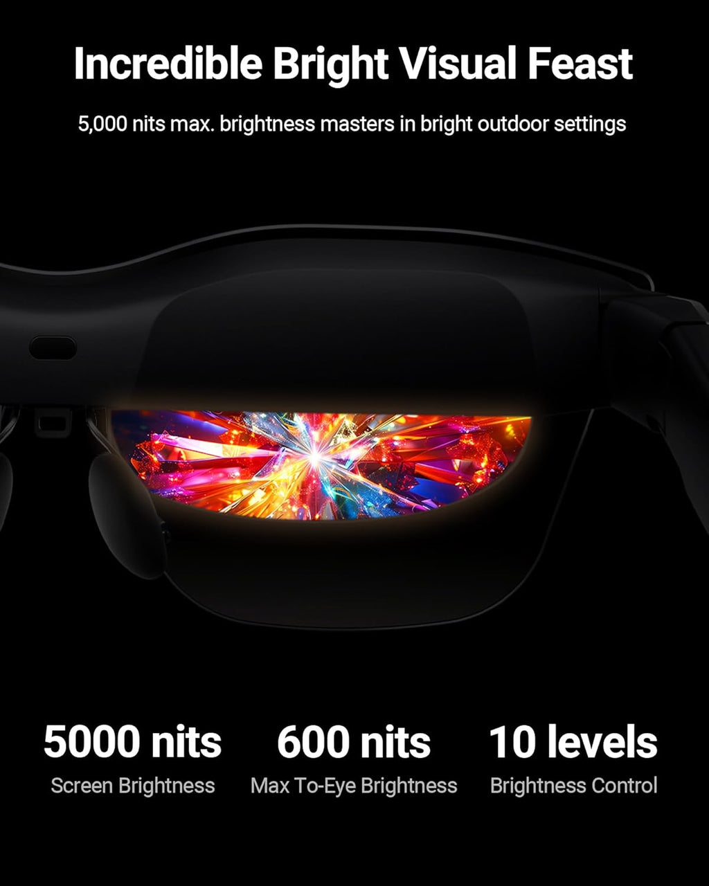 XR Glasses with Micro OLED Display and 120Hz Refresh Rate D973