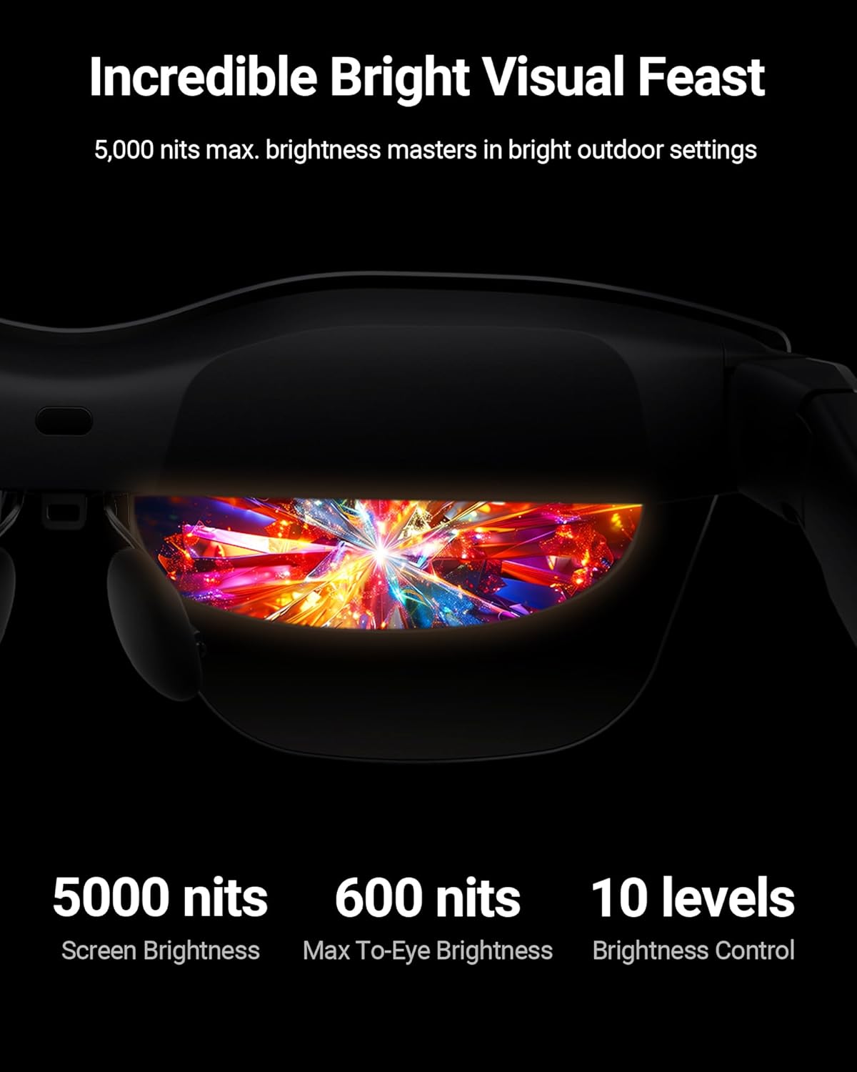 XR Glasses with Micro OLED Display and 120Hz Refresh Rate D973