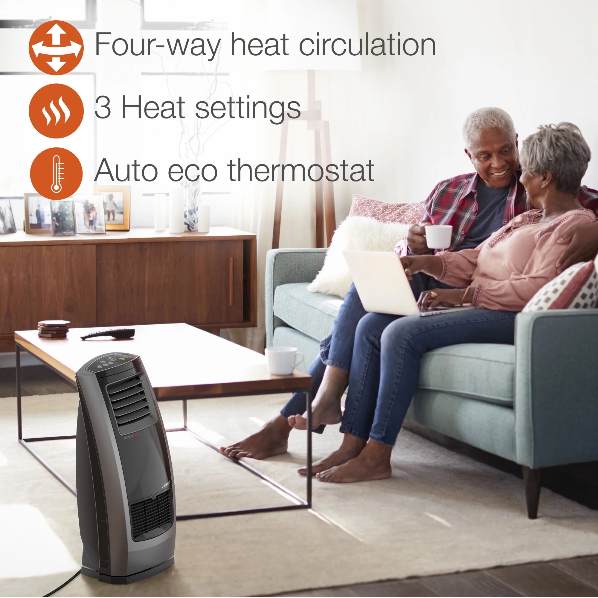 Ceramic Room Heater with Remote, 1500W D804686
