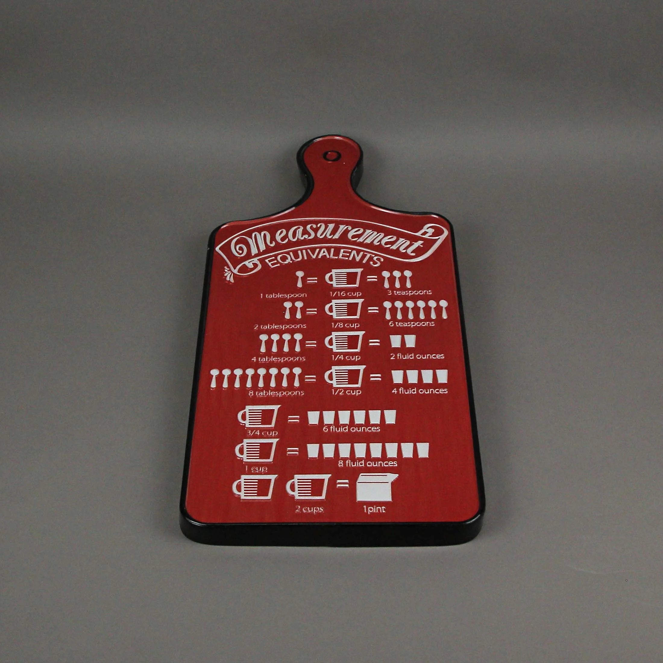 Vintage Measurement Conversion Chart Metal Wall Hanging Q2508