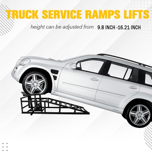 Hydraulic Car and Truck Service Ramps, 5 Ton Capacity, Adjustable Height M5181