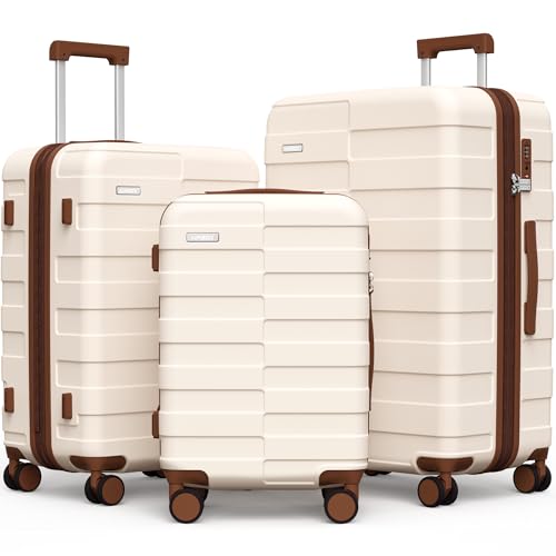 3 Piece Hardside Expandable Luggage Set with TSA Lock Spinner Wheels L24758