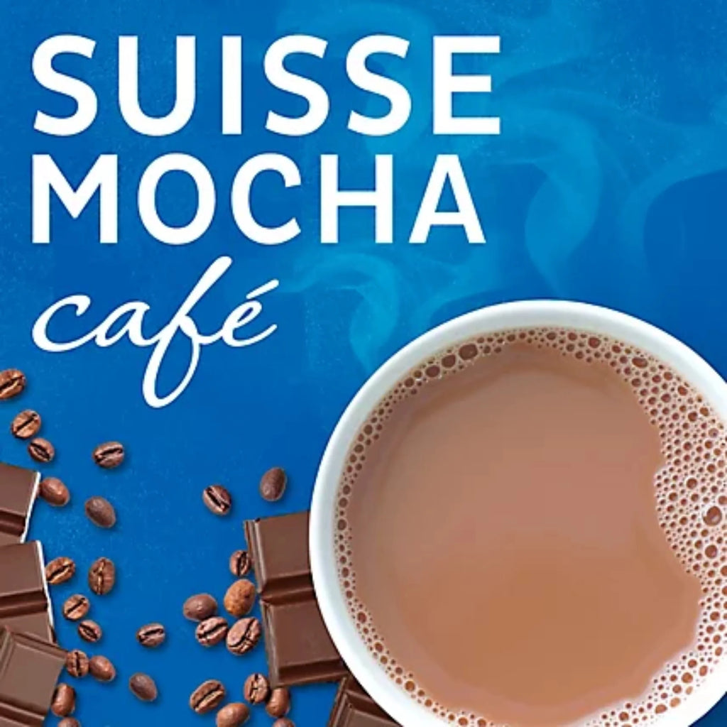 Caffeine-Free Suisse Mocha Instant Coffee, 8 Servings, Pack of 2 V207696