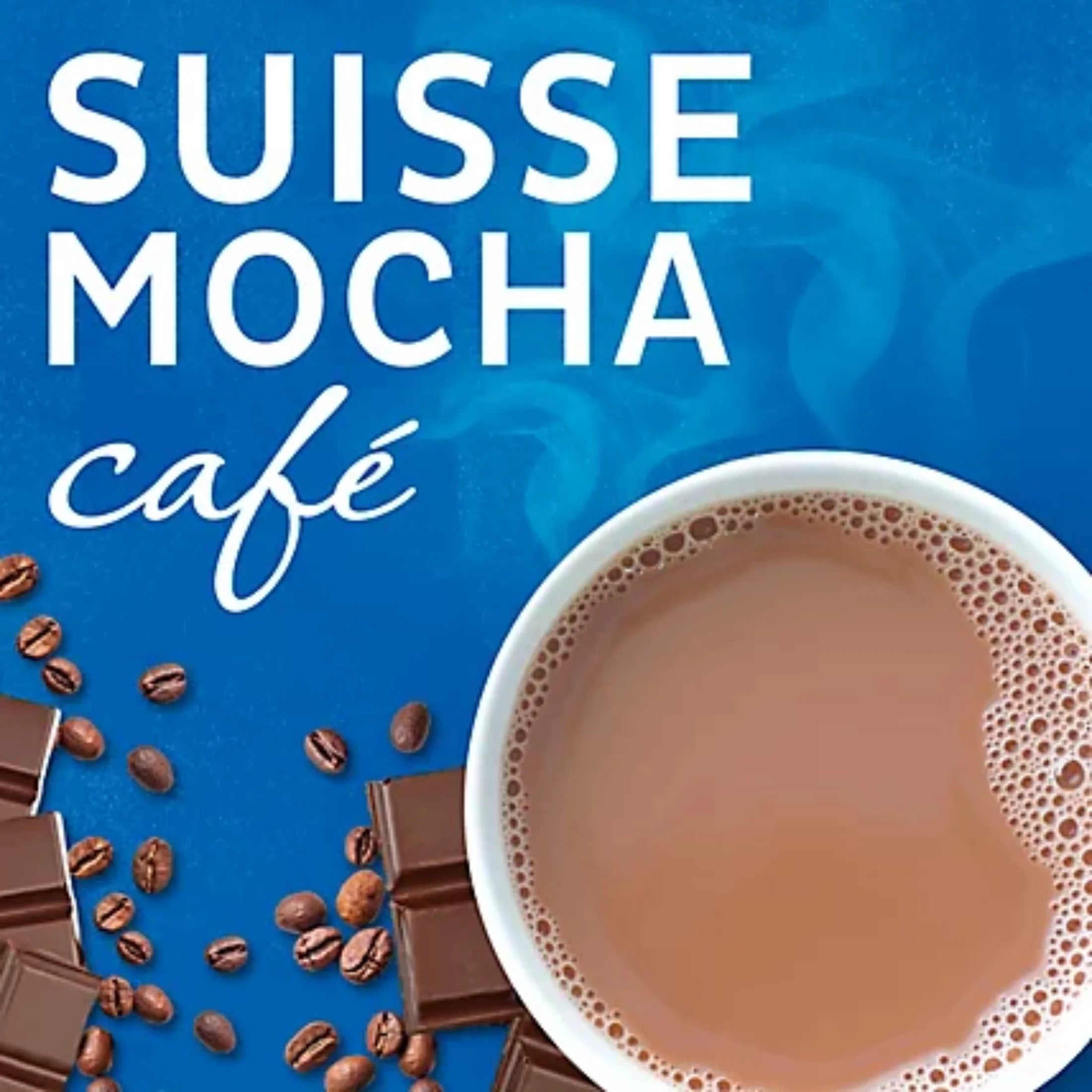 Caffeine-Free Suisse Mocha Instant Coffee, 8 Servings, Pack of 2 V207696