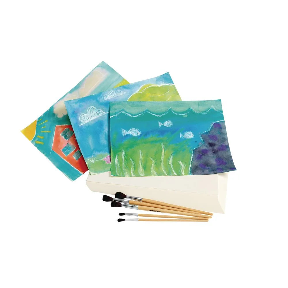 Liquid Watercolor Paint, 4 oz, Set of 6, Non-Toxic, for Kids Crafts W955338