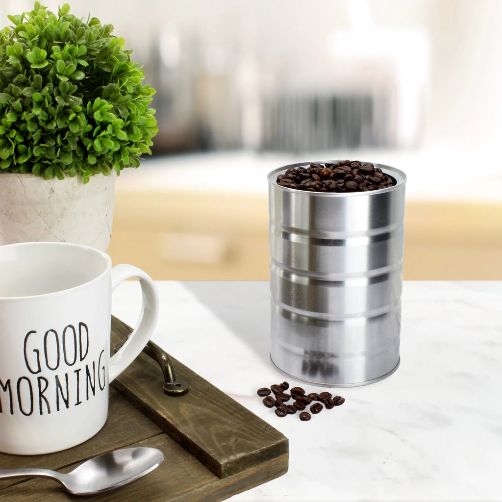 Metal Coffee Cans for Kitchen Storage and Crafts (4-Pack) M90531