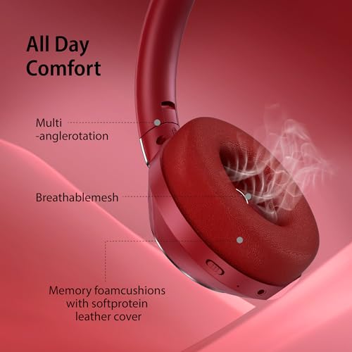 Wireless Over Ear Headphones with Active Noise Cancelling and Microphone T4812