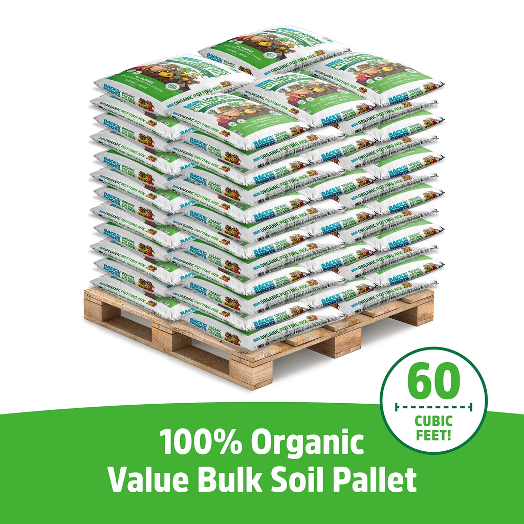 Back to the Roots Organic Potting Mix Pallet, 60 1 Cu. ft. Bags, 1900lb