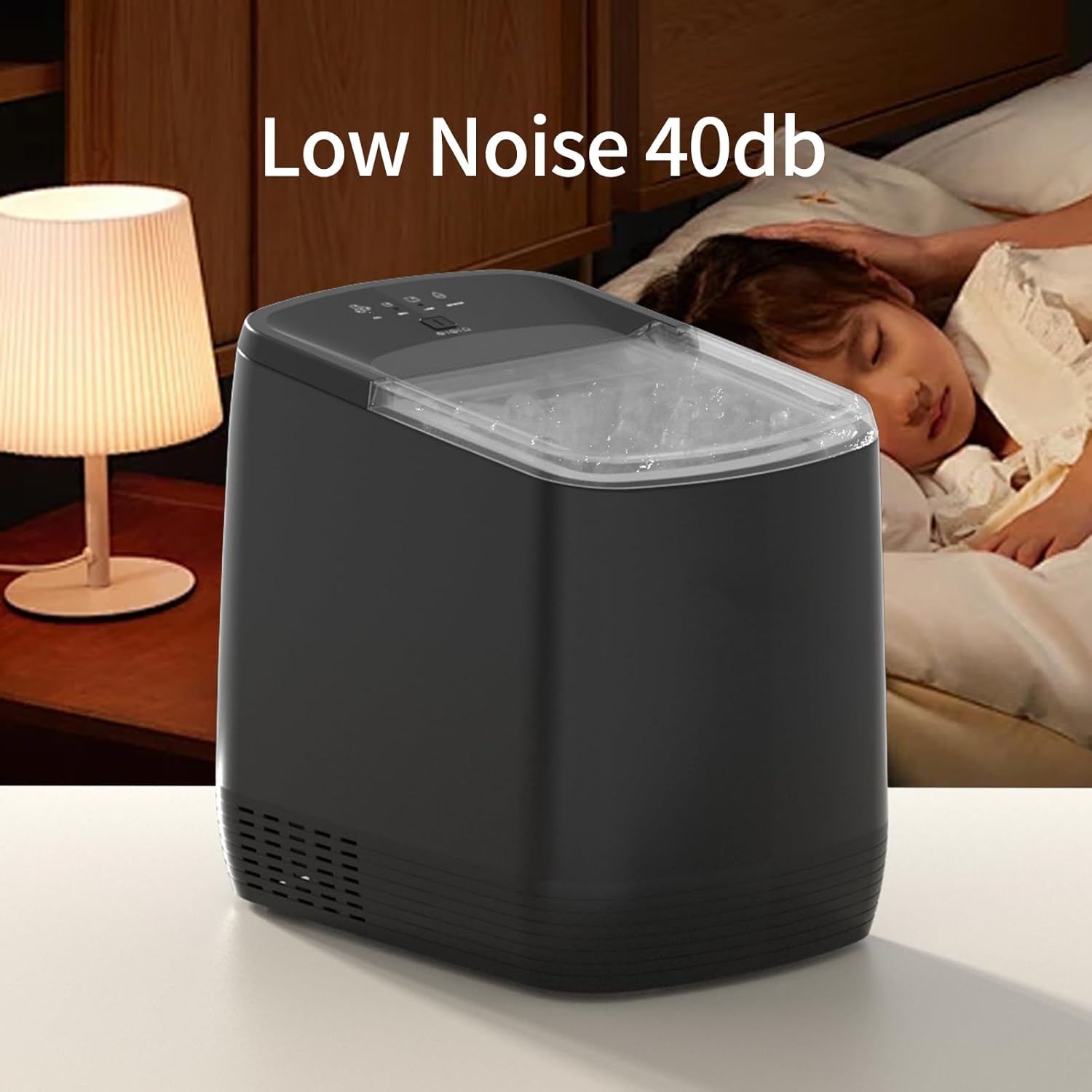 Countertop Ice Maker with Auto-Cleaning, Portable with Basket and Scoop P13620