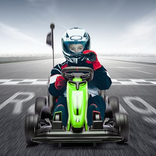 Electric Drift Kart for Kids, Ride-On Car with Adjustable Seat A721