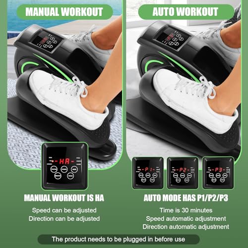 Under Desk Elliptical Machine - Quiet Pedal Exerciser for Seniors, Office & Home, Low-Impact Seated Leg Workout Equipment U896385