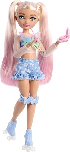Renee Posable Roller Skating Fashion Doll with Black Hair and Accessories E10644