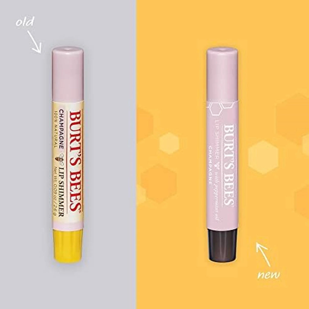 Tinted Lip Balm Stick, Moisturizing with Buildable Color, Champagne (4-Pack) G429