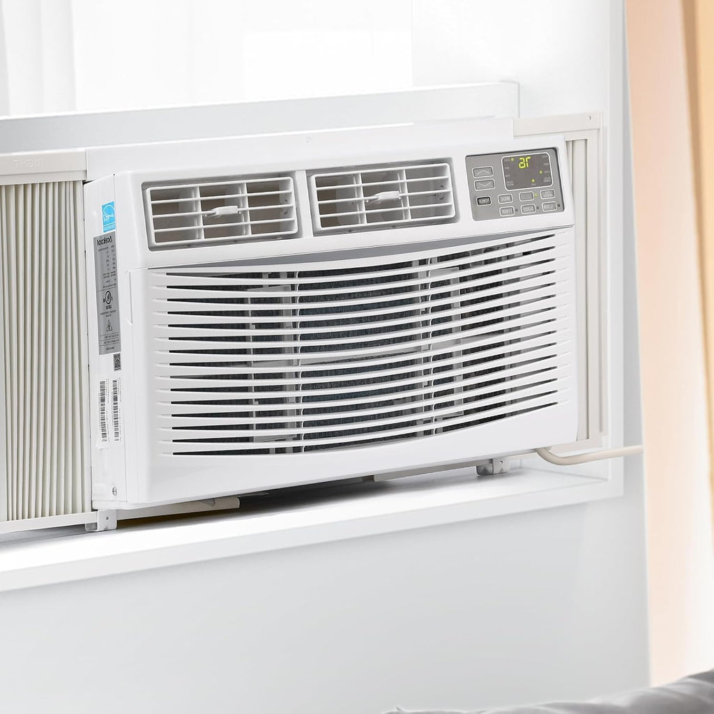 Window Air Conditioner 8000 BTU with Remote Control, Cools 350 Sq Ft C31327