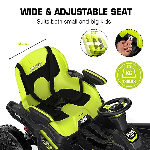 24V 4x4 Ride On Toy for Big Kids, 4x200W Motors, 5MPH, Parent Remote, Wide Seat, Green X884766