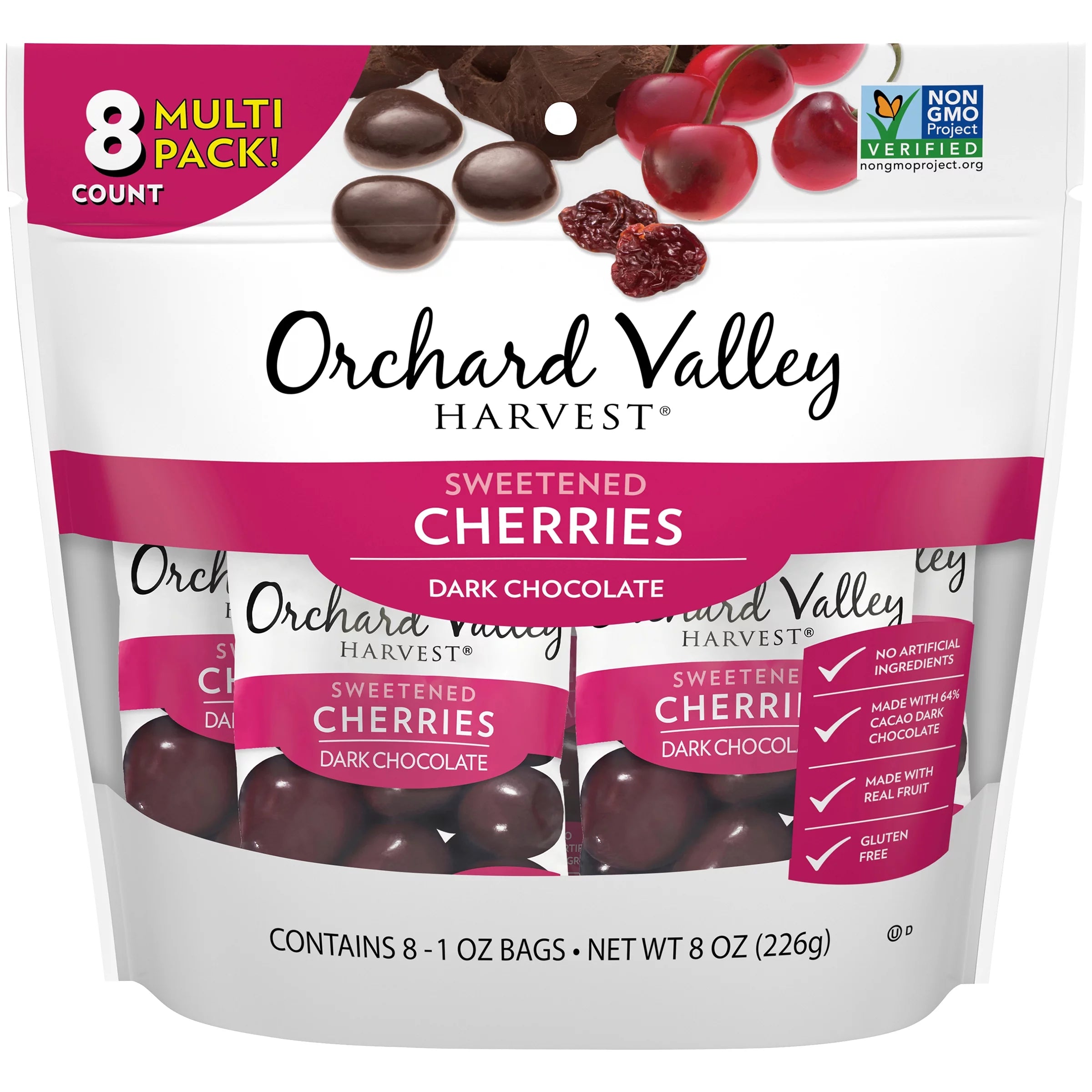 Dark Chocolate Cherries, 1 oz, Non-GMO T1118